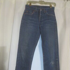 Levi's Ladies Red Tab 501 Classic Fit Straight Leg Button Down Fly Denim Jeans